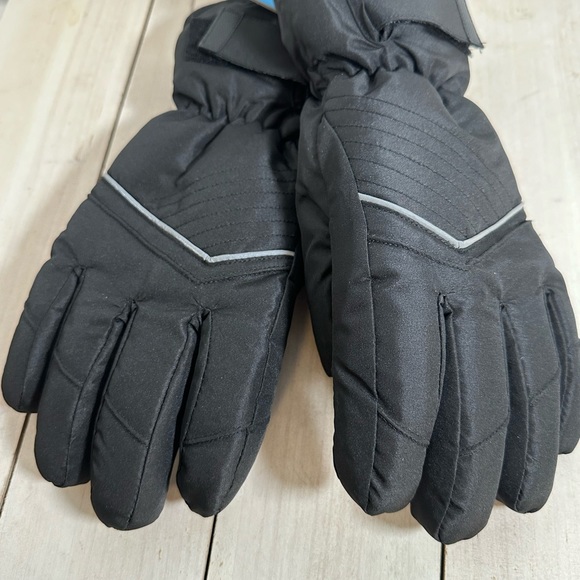 Women’s /Men’s Hot Paws snow gloves SZ S/M P/M adjustable wrist band NWTS BLK - Picture 3 of 7